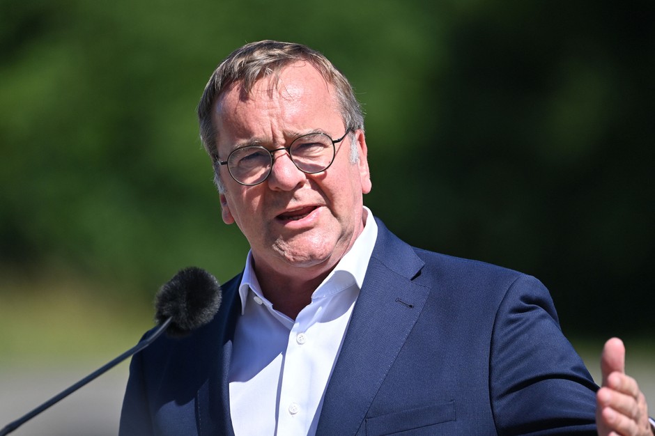 German Defense Minister Boris Pistorius in Erding, 22 July 2025.