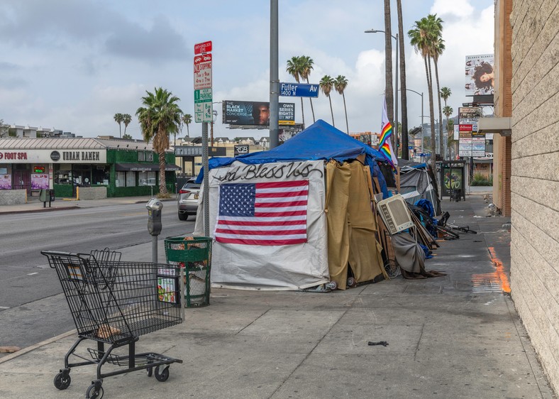 The homeless camp in Los Angeles, 2022