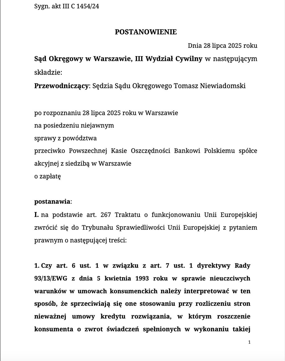 The District Court asks the CJEU for the theory of balance