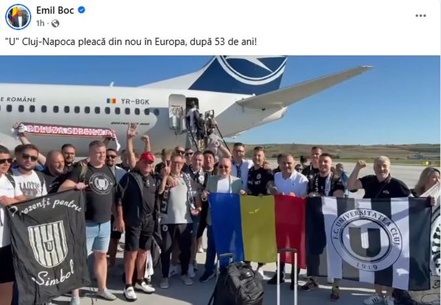 With Emil Boc on the plane »the mayor and other politicians from Cluj-Napoca made the move to Erevan along with U Cluj