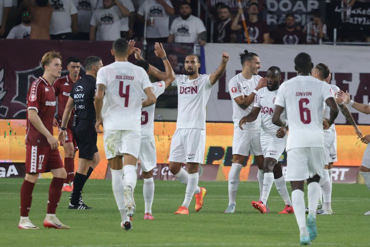 Images from the first half from Rapid - CFR Cluj / Photo: Ionuț Iordache (GSP)