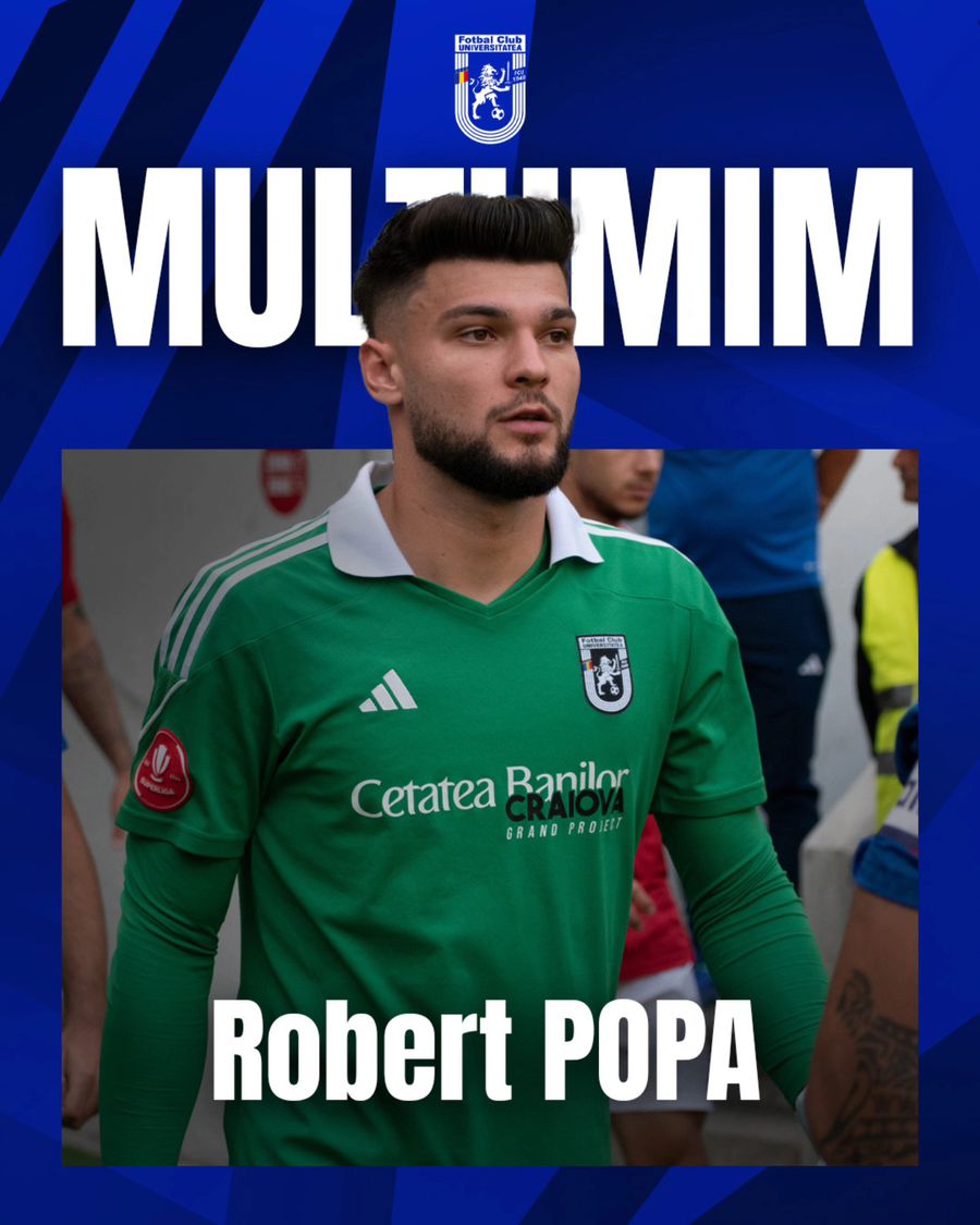 FCU Craiova gave up a player in Superliga: 
