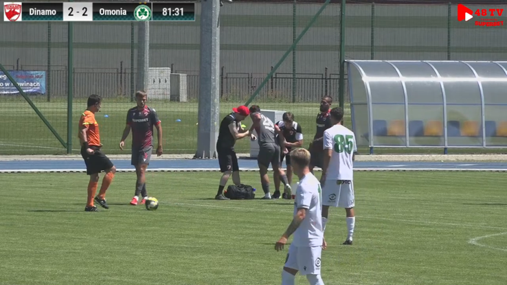 Antonio Bordușanu was injured in the friendly between Dinamo and Omonia