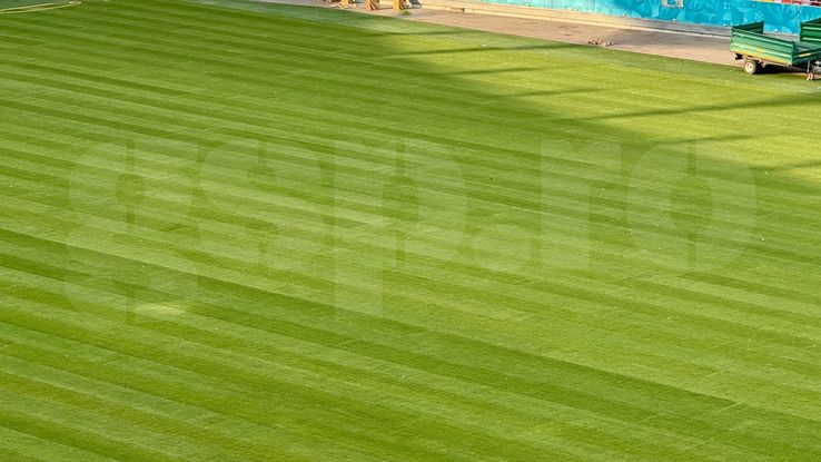 EXCLUSIVE. This is how the new lawn mounted on the National Arena looks. Photo: Andrei Crăițoiu (gsp.ro)