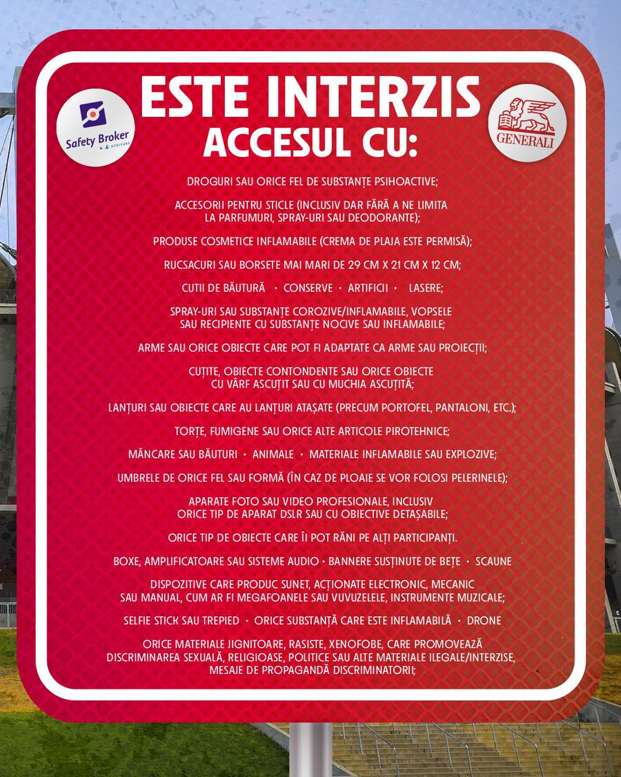List of objects forbidden at Kapital Neversea The Kapital Neversea begins, on the National Arena »All the details you need if you go to the Bucharest Festival
