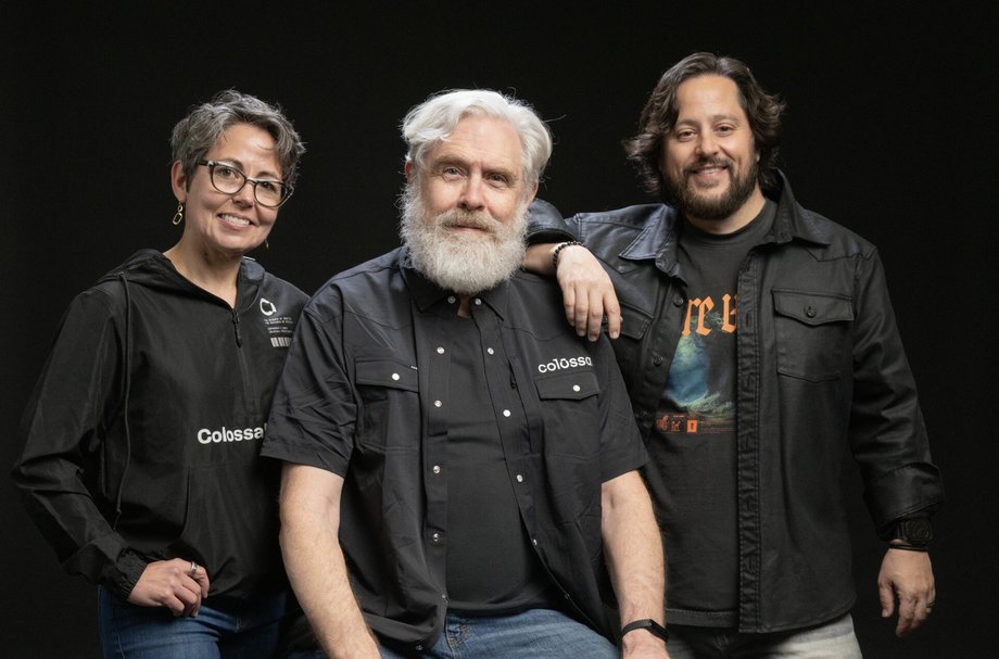 From the left: Beth Shapiro, CSO, George Church, Co-Founder and billionaire Ben Lamm, Co-Founder and CEO at Colossal