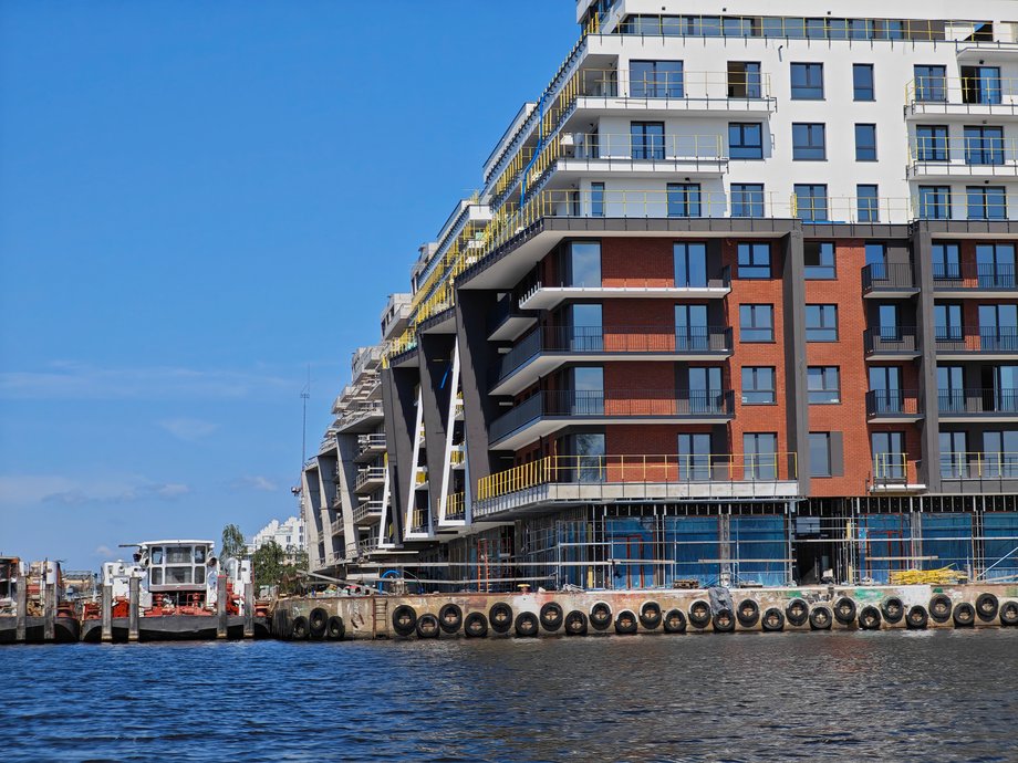 One of the blocks on the island