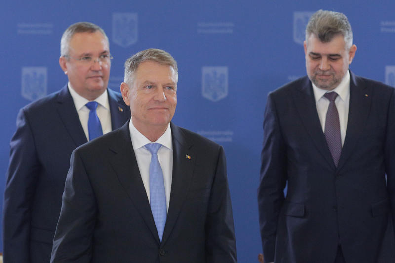 Klaus Iohannis, Nicolae Ciucă and Marcel Ciolacu, photo: Inquam Photos / George Călin