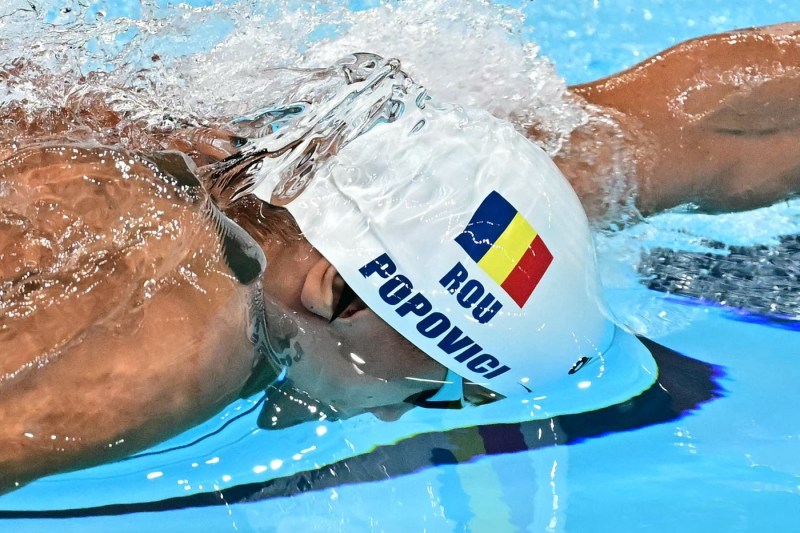 When David Popovici swims at the Singapore World Natation Championship