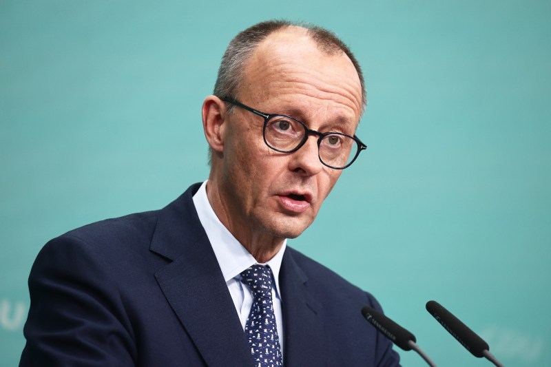 The Chancellor of Germany, criticized after a joke about the Pride parade.