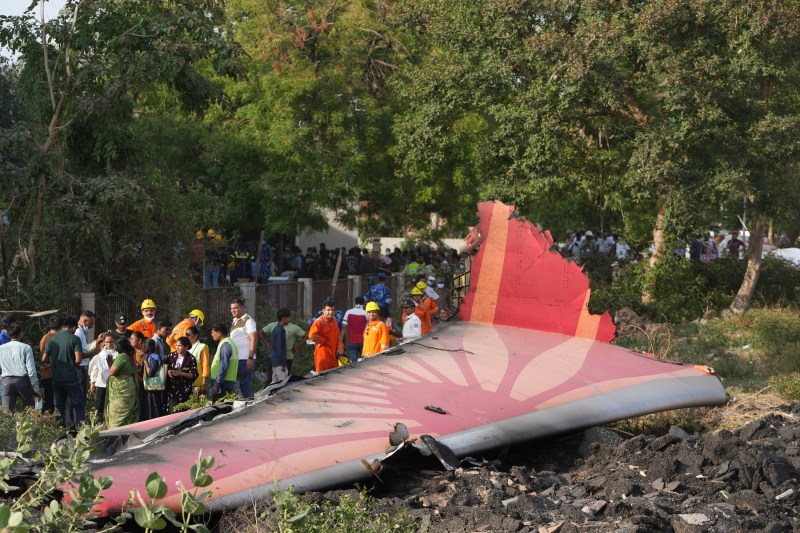The place where Air India flight collapsed, in Ahmedabad, India, June 12, 2025. Photo: Ajit Solanki / AP / Profimedia