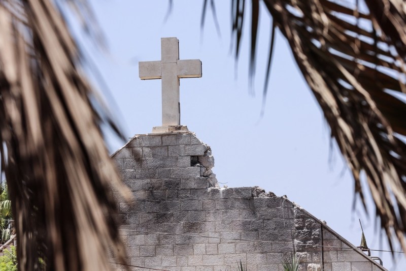 The explanation of Israel for bombing the Catholic Church in Gaza: 