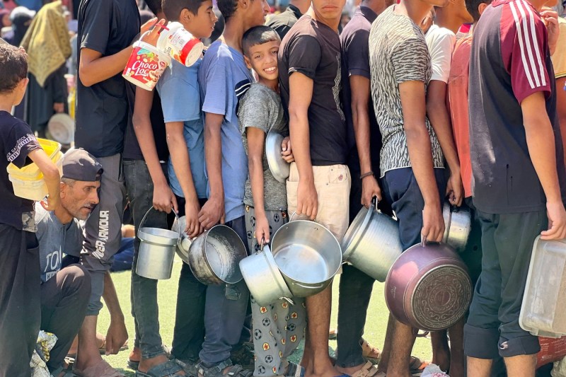 Dozens of Palestinians killed at a food distribution center in Gaza.
