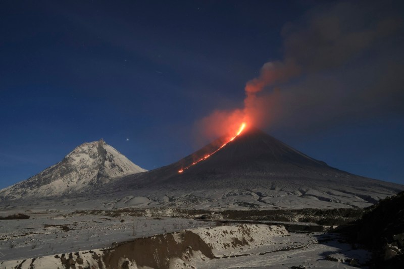 A volcano began erupting after the powerful earthquake in eastern Russia