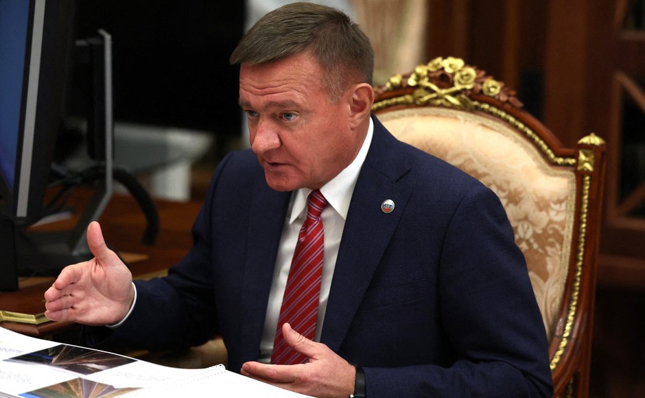 Russian Defense Minister Roman Starowojt during a meeting at the Kremlin in Moscow, January 30, 2025.