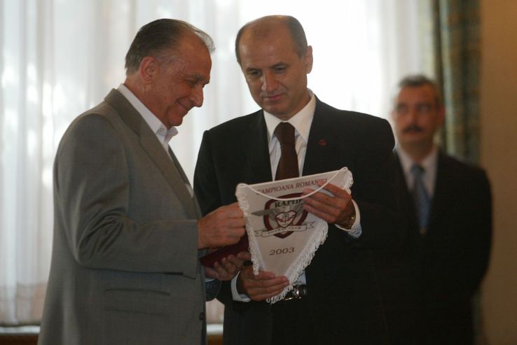 Ion Iliescu, along with George Copos / Photo source: GSP archive