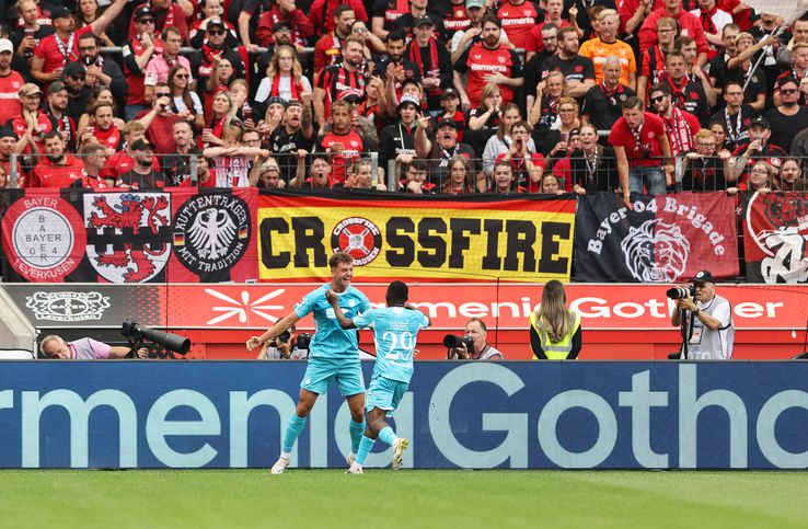 Leverkusen - Hoffenheim, in the first stage of the Bundesliga (season 2025/2026) // Photo: Getty Images