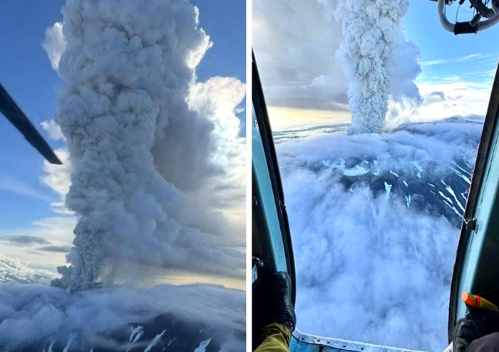 The volcano issued a column of ash that rose up to 6,000 meters. Photo: x/@jasminchen8