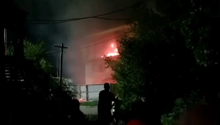 A Ukrainian drone attack caused a fire at a Volgograd train station, Russia: video capture