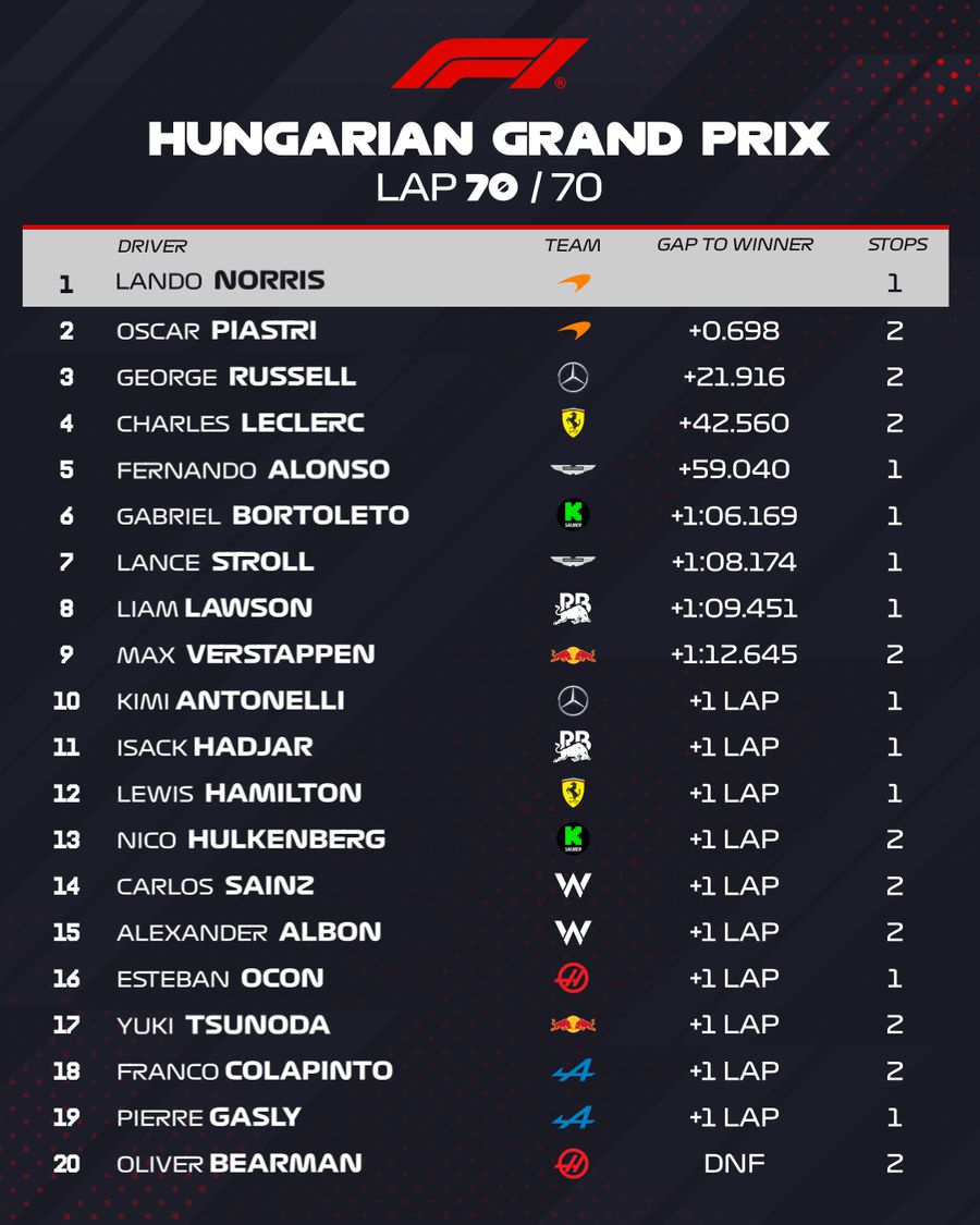 Reactions after the Hungarian Grand Prize: