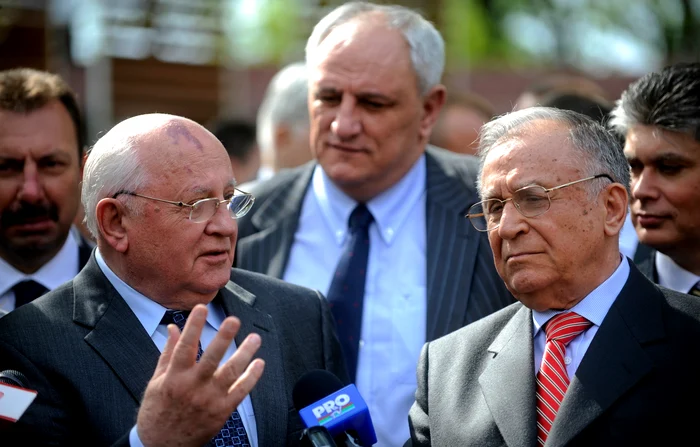 Mihail Gorbachev and Ion Iliescu Photo: Mediafax