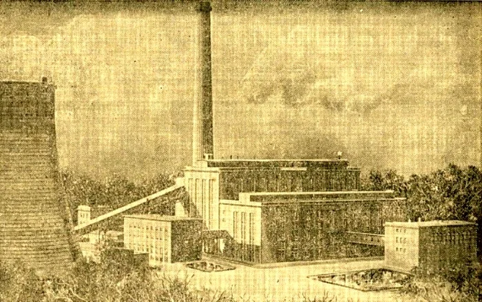 Paroşeni Termocentral in 1955. Source: Constructorul Magazine.