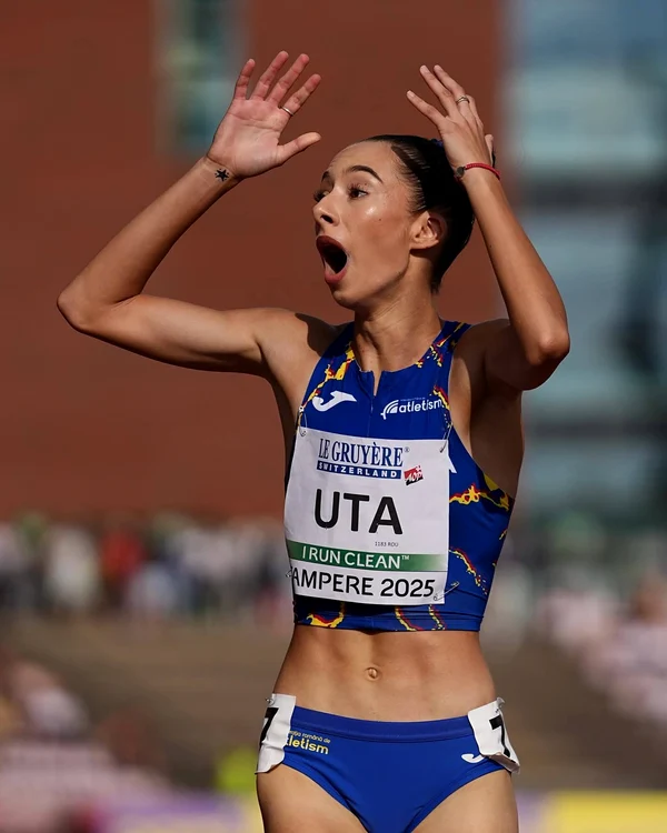 Ștefania Uță, amazed by the successful time at Tampere. European Athletics photo