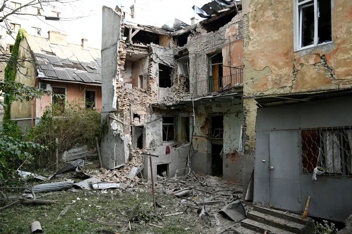 Residential building destroyed in Ukraine. Photo: AFP