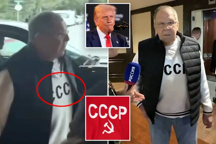 The sweater worn by the Russian Foreign Minister has raged on the Internet / Photo source: NYT