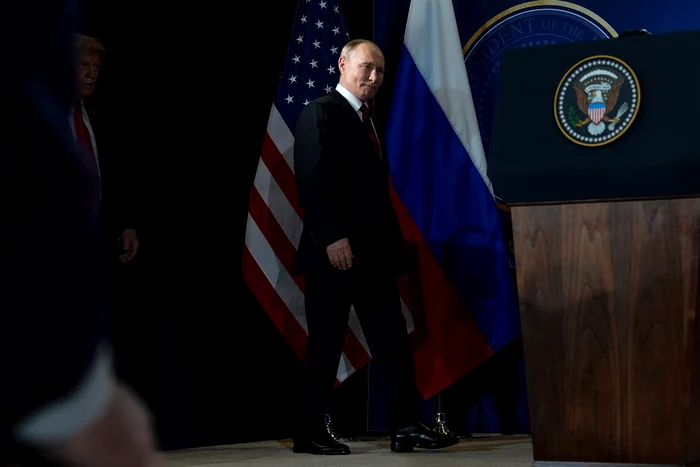 Vladmir Putin, at the press conference after the Alaska PHOTO Profimedia summit