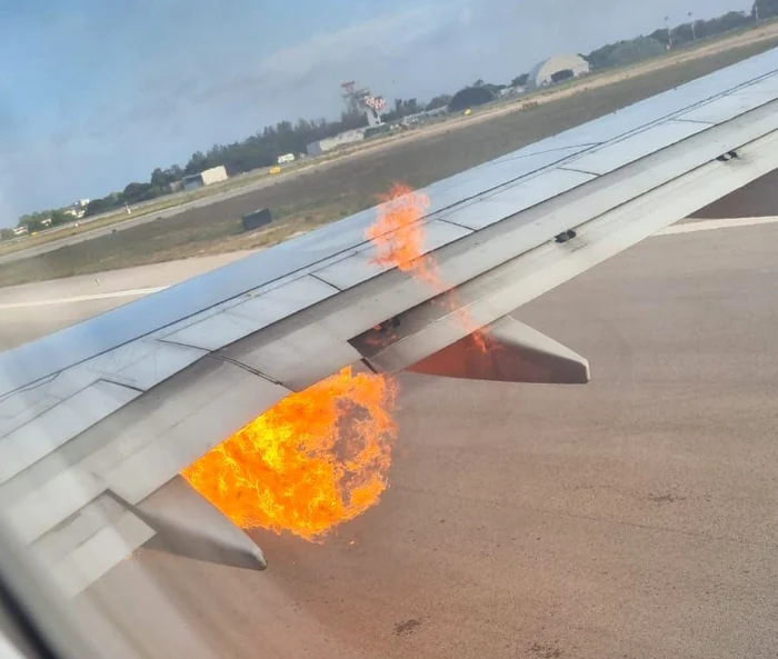 The aircraft engine caught photo: x