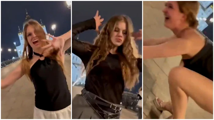 Three students in Moscow were filmed dancing in front of a photo cathedral: video capture