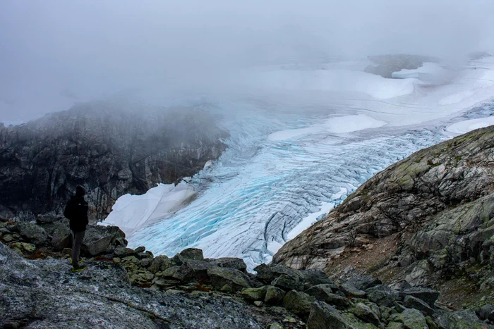 The wild landscape in the folgefonna