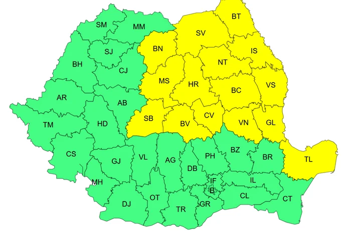 According to ANM, the yellow code targets 15 counties / photo source: ANM