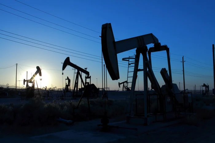 Oil probes in twilight