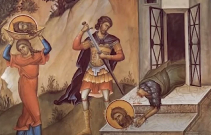 Cutting the head of Saint John the Baptist Photo Crestinortodox.ro