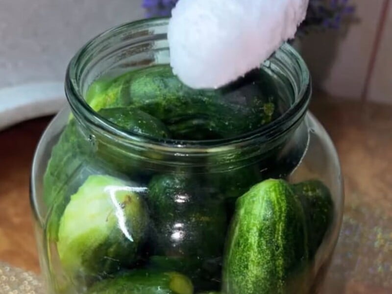 Pour into cans with horseradish gas - and very tasty little salted cucumbers will turn out. Recipe