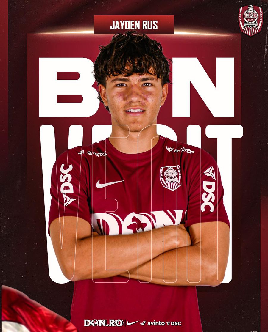 Jayden Rus, presented by CFR // Photo: Facebook CFR Cluj CFR Cluj does not stop from transfers: