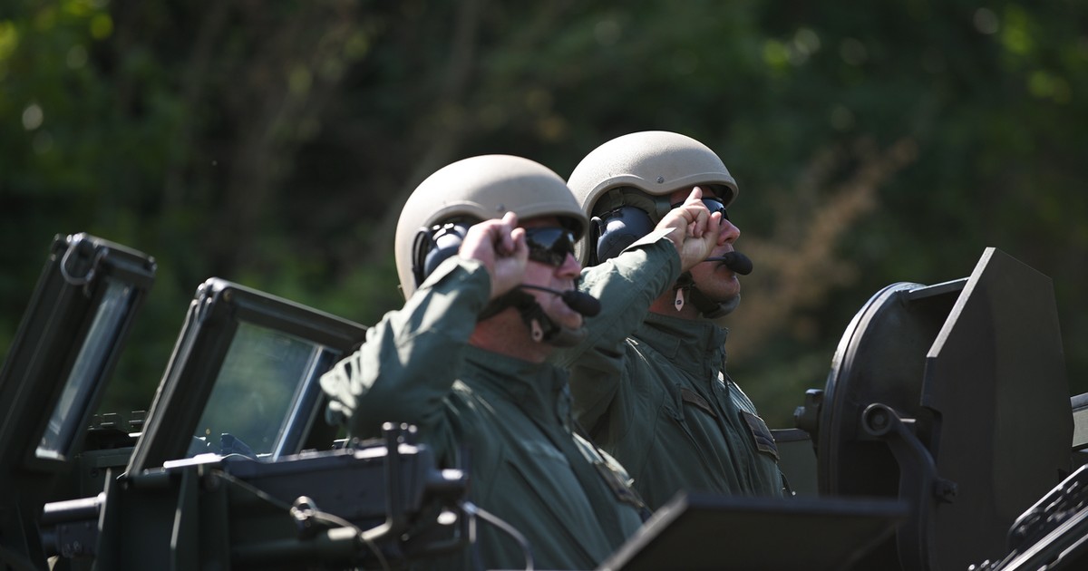 Defilada at the Warsaw Wisłostrada, as part of the celebration of the Polish Army Day