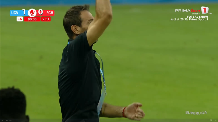 Chițu's goal, canceled in Craiova - Hermannstadt. Photo: Capture first sport