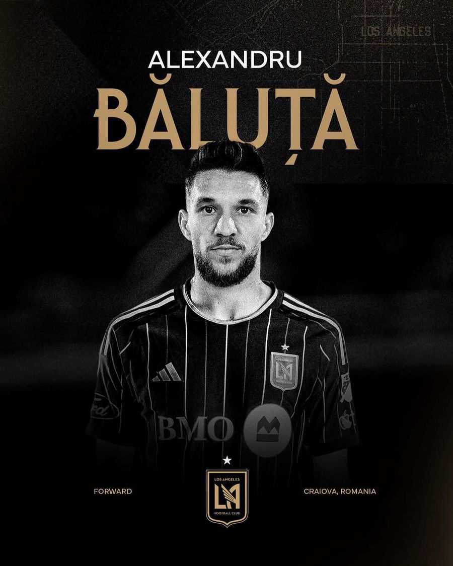 Alexandru Băluță, the new footballer of the Los Angeles FC Career transfer! Băluță left FCSB and will be a colleague with Son and Lloris: