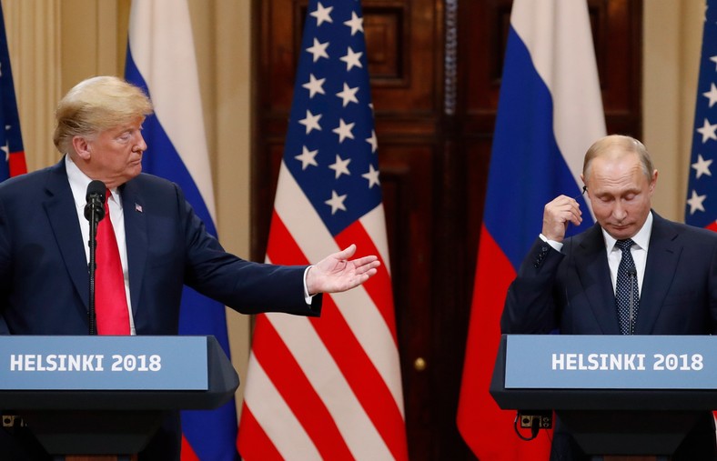 Press conference of Donald Trump and Vladimir Putin in Helsinki, July 16, 2018.