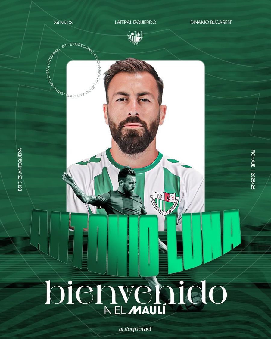 Antonio Luna, presented at Antequera He signed with the new team, two months after Dinamo released:
