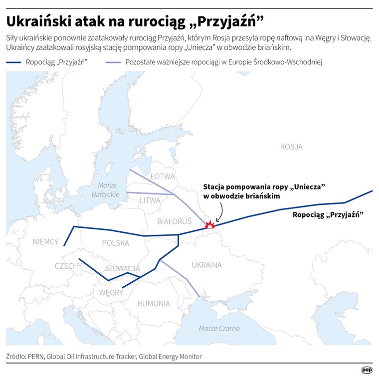 Ukrainian attack on the pipeline "Friendship"