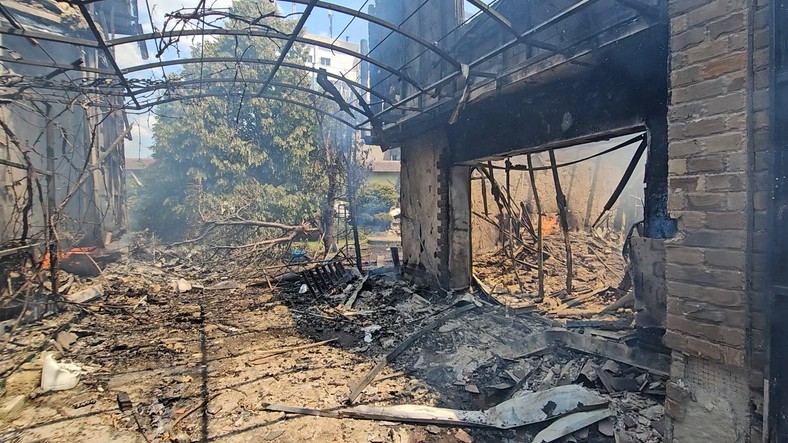 Destruction after Russian attacks in Cherson, June 1, 2025.