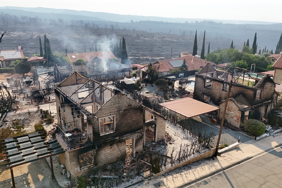 Destruction after fires in Cyprus, Soundi, 24 July 2025.