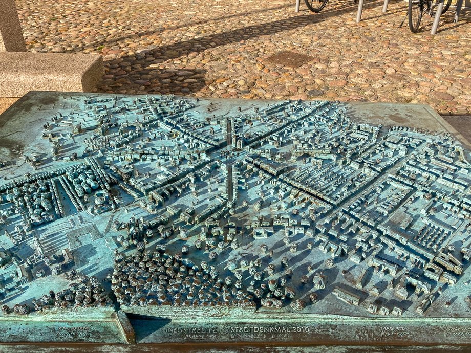 Map of 3D of the German city of Neustrelitz