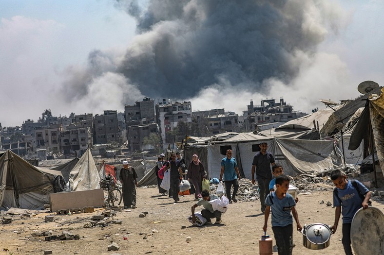 The effects of Israel's attack near the city of Gaza