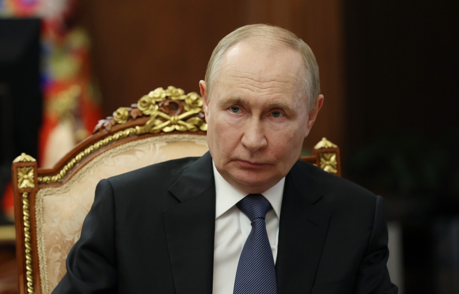 Russian President Vladimir Putin during a meeting with members of the Government in the Kremlin in Moscow, Russia, 27 August 2025.