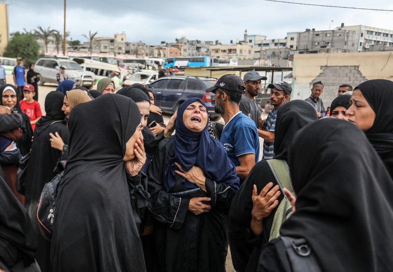 Palestinians mourn those killed in Israeli attacks, August 1, 2025.